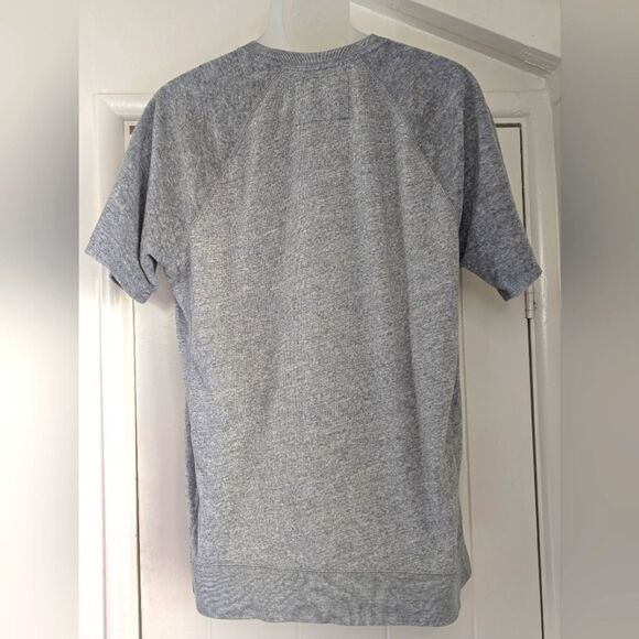 Abercrombie & Fitch Velour Sleeves T-Shirt Nostalgiacore Preppy Athleisure MD - Picture 6 of 10